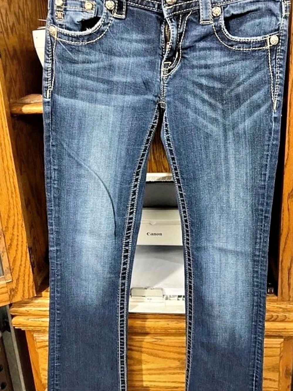 Miss Me Signature Slim Boot Cut Jeans Waist 27 Blue